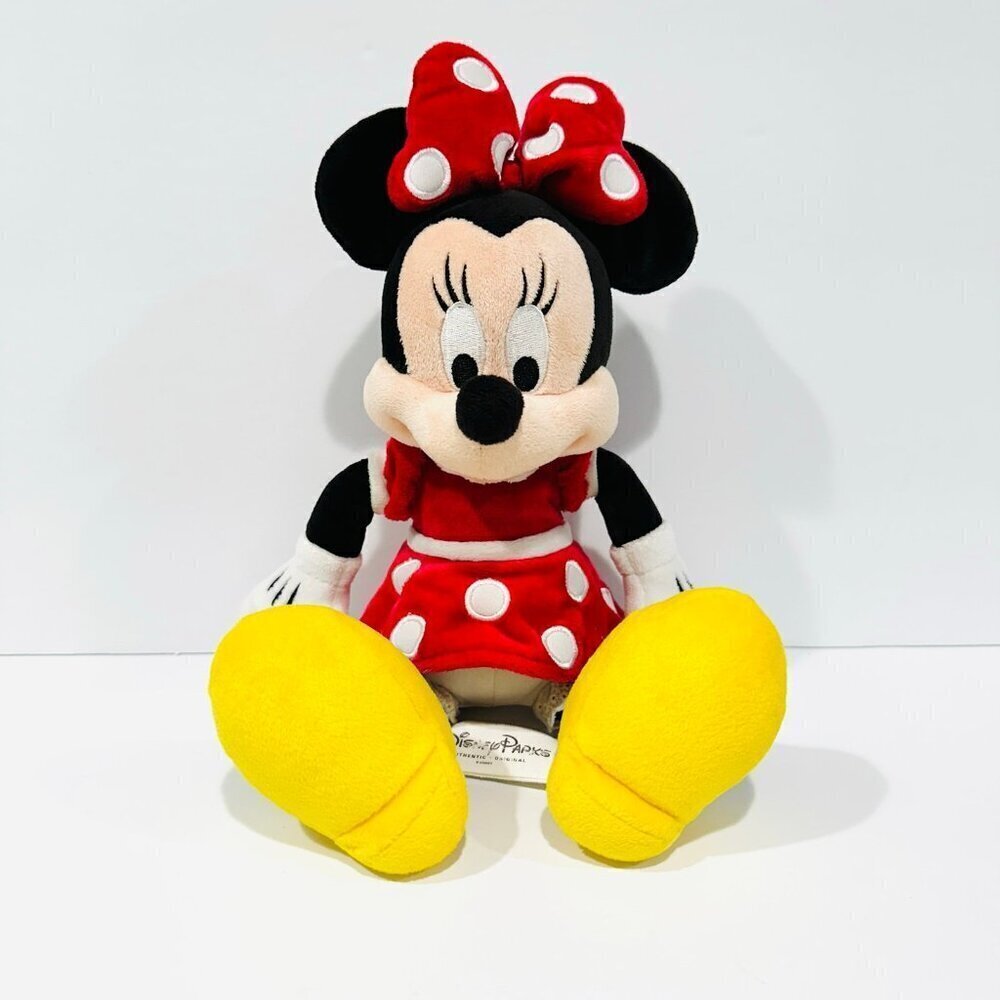 Disney Parks Minnie Mouse Red Dress Plush